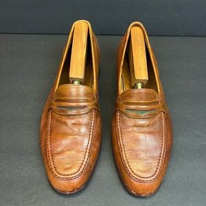 BALLY Men’s Size 8M Loafers Brown Leather  Vintage Dress Shoes 8 M Switzerland